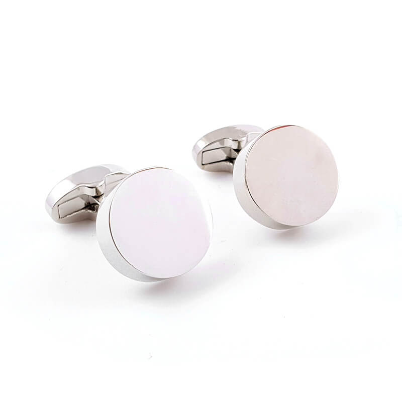 Boutons-de-manchette-rond-de-couleur-argent-1