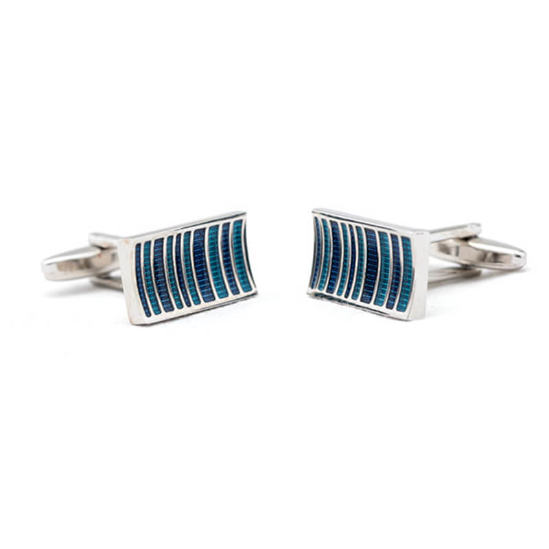Bouton-de-manchette-rectangle-bandes-bleues-et-vertes-verticales-3