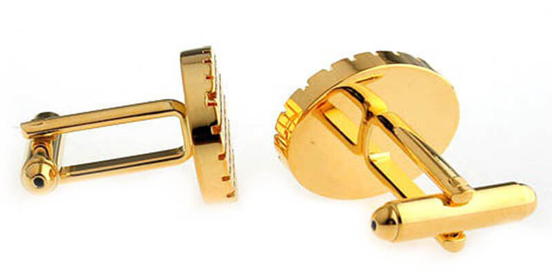 Boutons-de-manchette-ovale-quadrillé-de-couleur-or-jaune-3