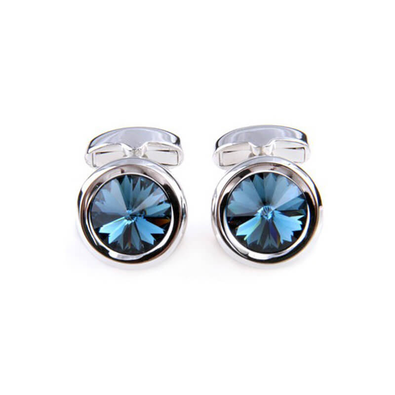Boutons-de-manchette-rond-de-couleur-argent-serti-dun-diamant-bleu-1