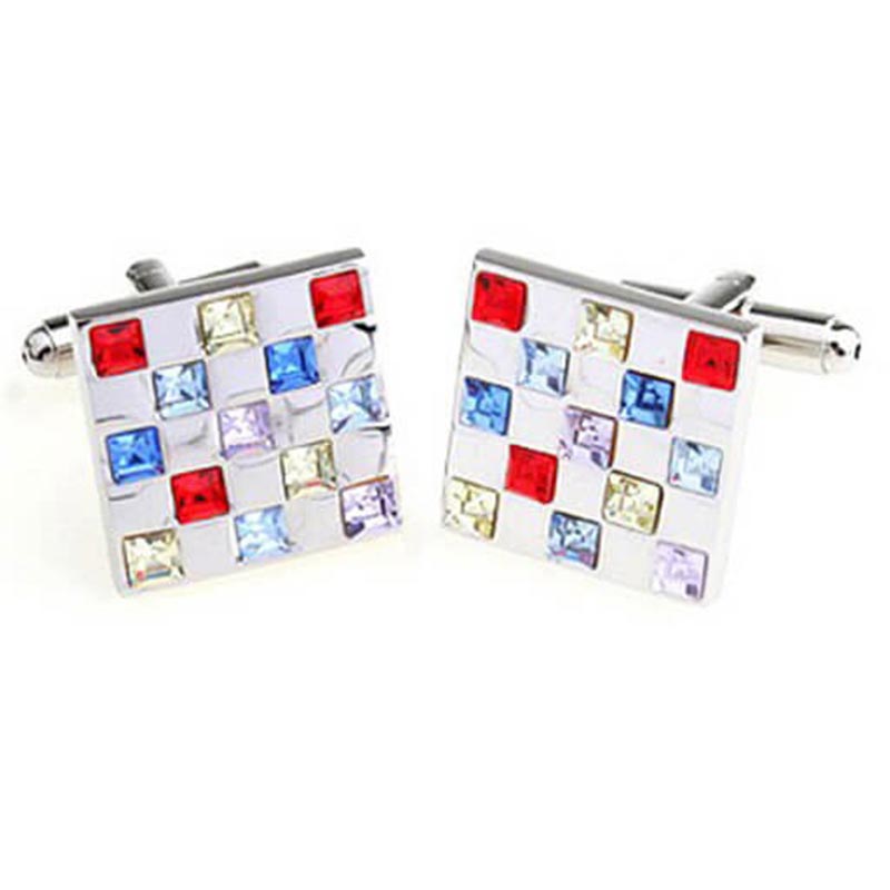 boutons-de-manchette-damier-cristal-multicolore-rouge-bleu-rose-jaune-2
