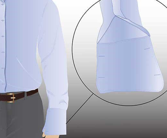 1 chemise avec poignets doubles