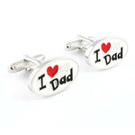 Bouton-de-manchette-ovale-I-love-my-dad-J'aime-mon-père-image-un