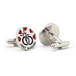Boutons-de-manchette-rond-mariage-Just-Married-jeunes-mariés-2