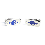 Boutons-de-manchette-lame-de-rasoir-emoticon-sourire-bleu-2
