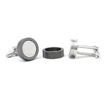 Boutons-de-manchette-Rond-anneau-dévissable-couleur-noir-2