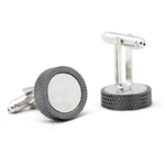 Boutons-de-manchette-Rond-anneau-dévissable-couleur-noir-5