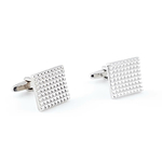 Boutons-de-manchette-carré-couleur-argent-quadrillé-1