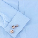 Boutons-de-manchette-nœud-rond-torsade-dore-rose-3