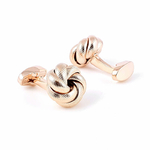 Boutons-de-manchette-nœud-rond-torsade-dore-rose-2