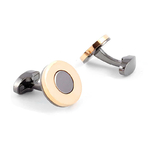 Boutons-de-manchette-rond-noir-avec-anneau-or-rose-2