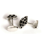 Boutons-de-manchette-demi-sphère-carré-noir-quadrillé-2
