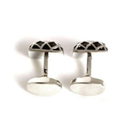 Boutons-de-manchette-demi-sphère-carré-noir-quadrillé-3