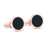 Bouton-de-manchette-de-forme-héxagonale-couleur-or-rose-et-noire-1