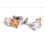 Bouton-de-manchette-rectangle-cristal-de-couleur-orange-et-blanche-2