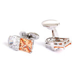 Bouton-de-manchette-rectangle-cristal-de-couleur-orange-et-blanche-3