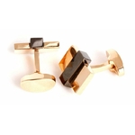 Boutons-de-manchette-rectangles-encastrés-couleur-or-rose-et-noire-2