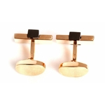 Boutons-de-manchette-rectangles-encastrés-couleur-or-rose-et-noire-4