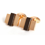 Boutons-de-manchette-rectangles-encastrés-couleur-or-rose-et-noire-1