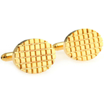 Boutons-de-manchette-ovale-quadrillé-de-couleur-or-jaune-1