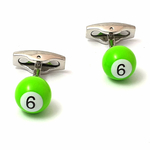 01-bille-de-billard-vert-numero-six-vue-face