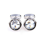 Boutons-de-manchette-rond-de-couleur-argent-serti-d'un-diamant-blanc-1