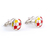 Boutons-de-manchette-Ballon-de-Football-jaune-et-rouge-1