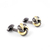 Boutons-de-manchette-nœud-rond-torsade-dore-et-noir-1