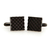 Boutons-de-manchette-carré-quadrillé-de-couleur-noir-1