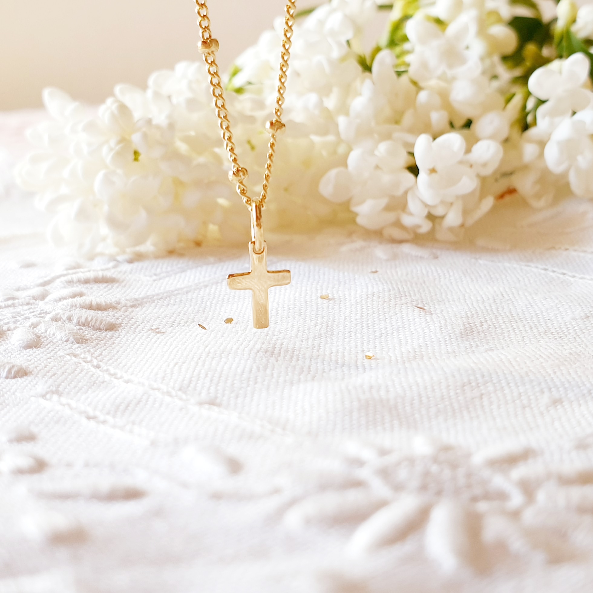 Collier Croix En Argent Sterling Molly Brown – Pendentif Communion, Baptême Pour Fille