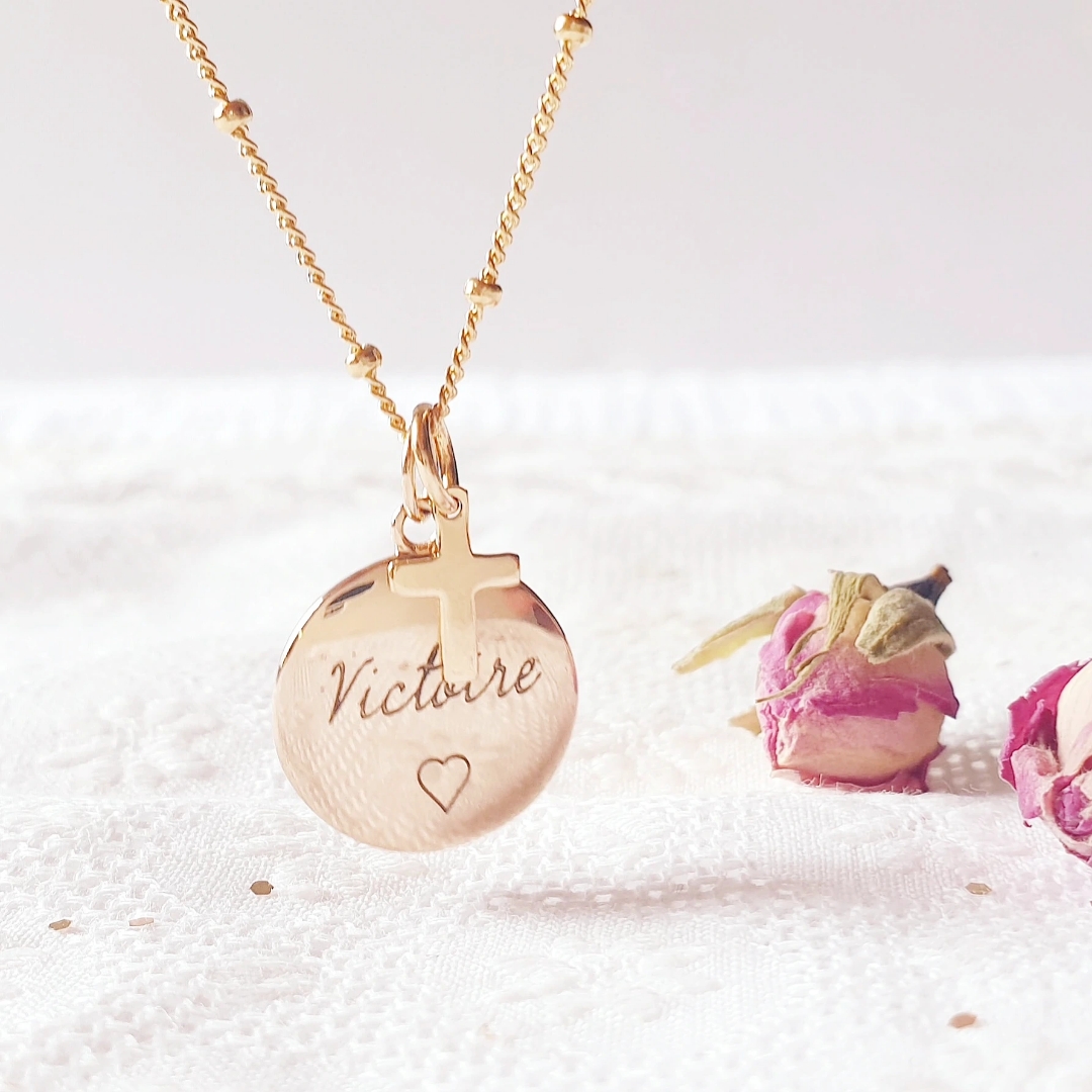 bijou communion collier prenom personnalise charmante