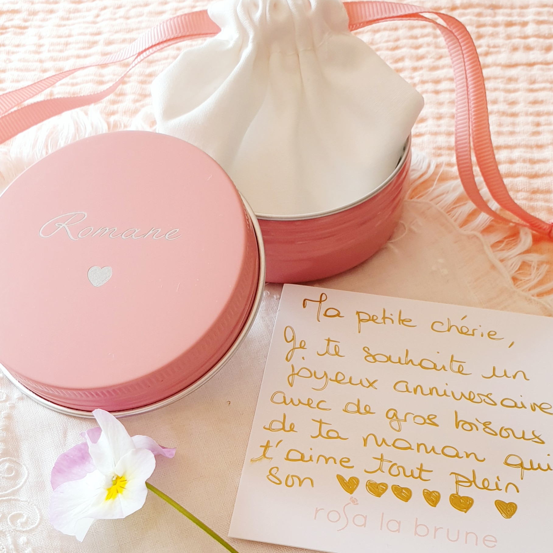 boite cadeau personnalise prenom coeur