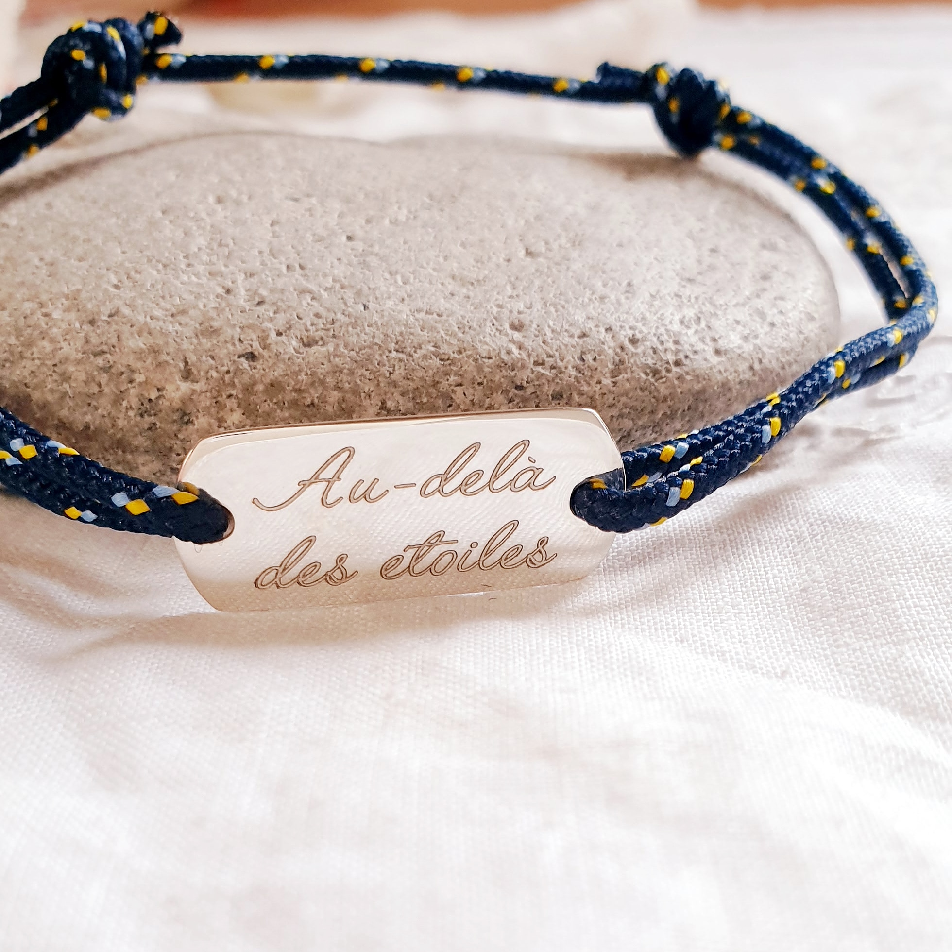 bracelet personnalise garcon cordon