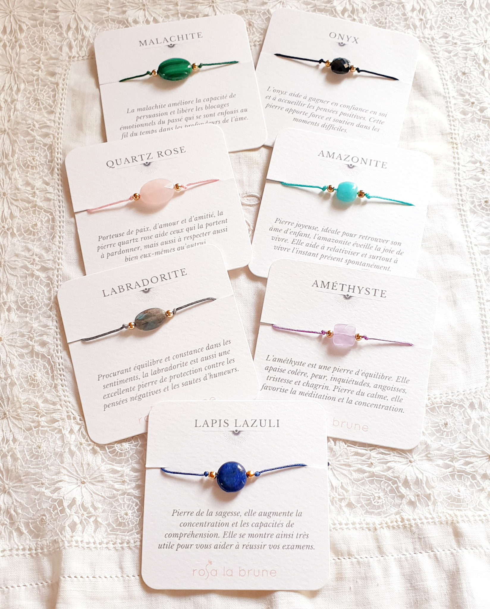 Bracelet En Pierre Naturelle - Bracelet Perles Naturelles Femme-Ensemble De Deux Bracelets Avec