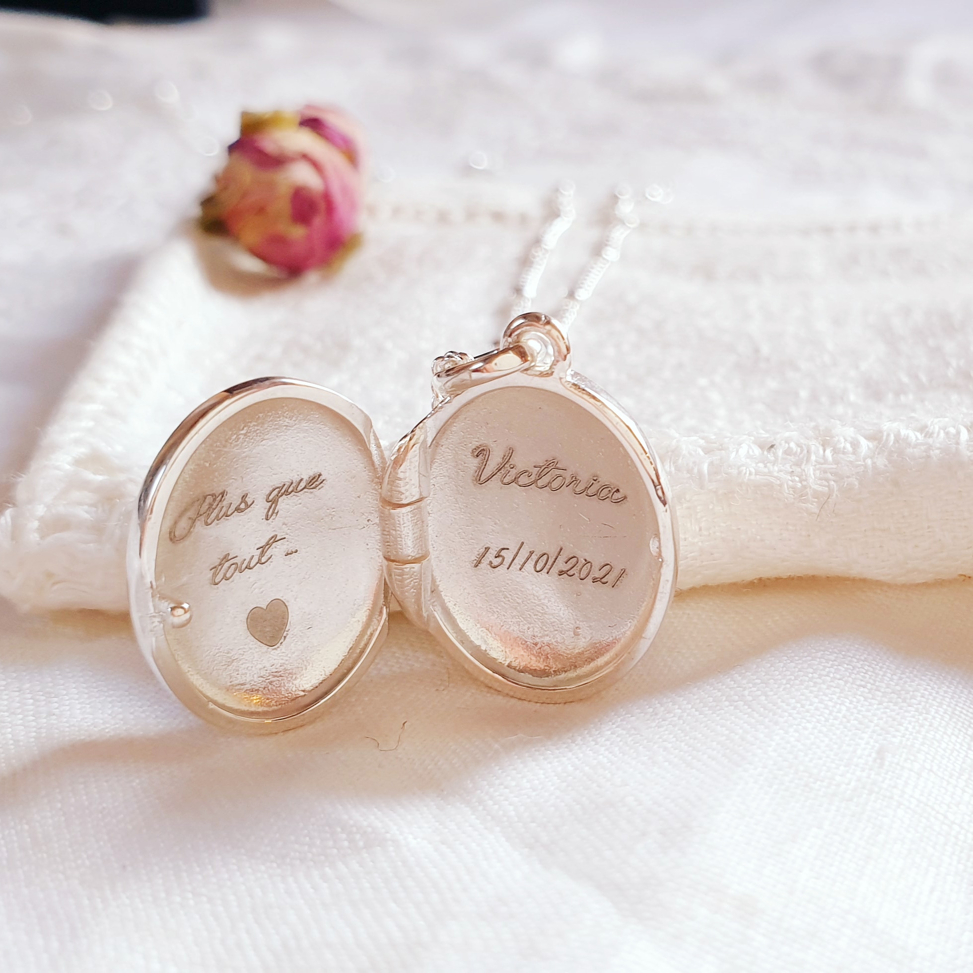 collier avec prenom argent