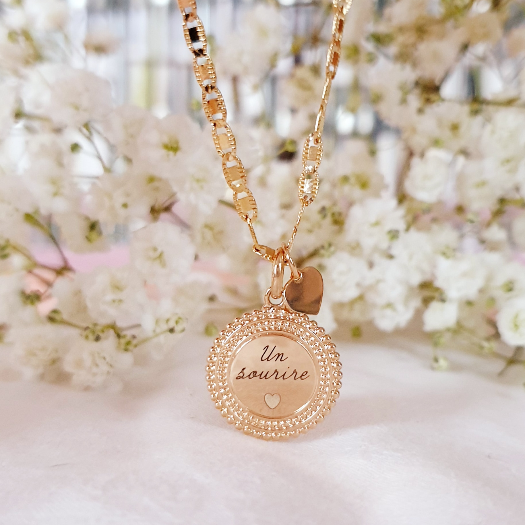 bijou femme collier personnalisable mantra amie amitie