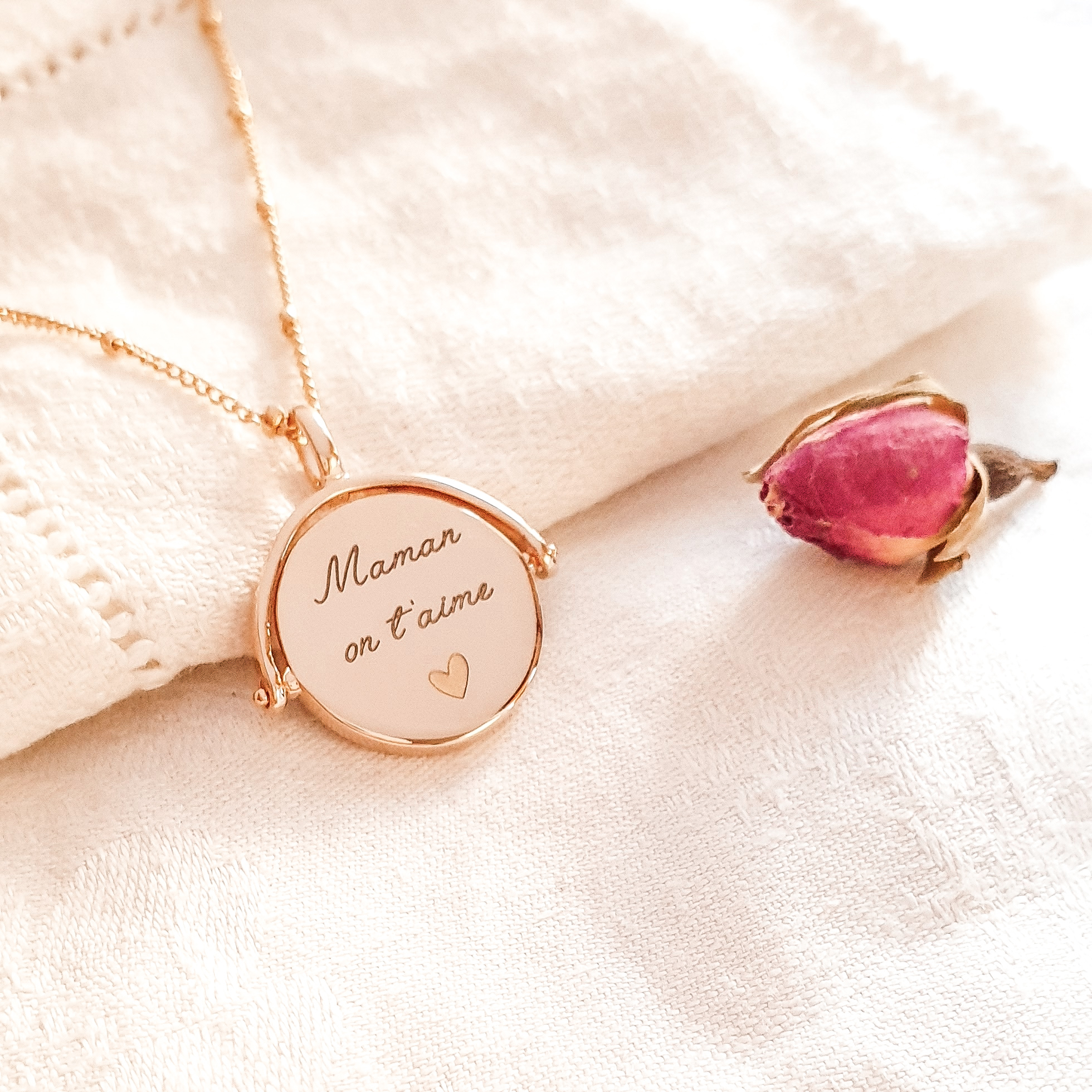 collier maman personnalise confidente coeur