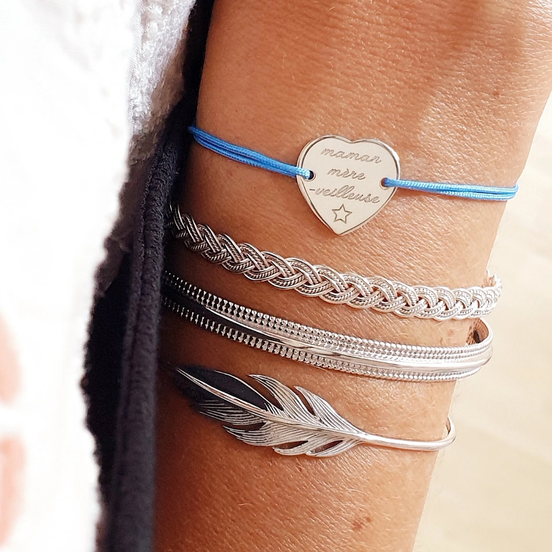 bracelet personnalise cordon maman mere veilleuse