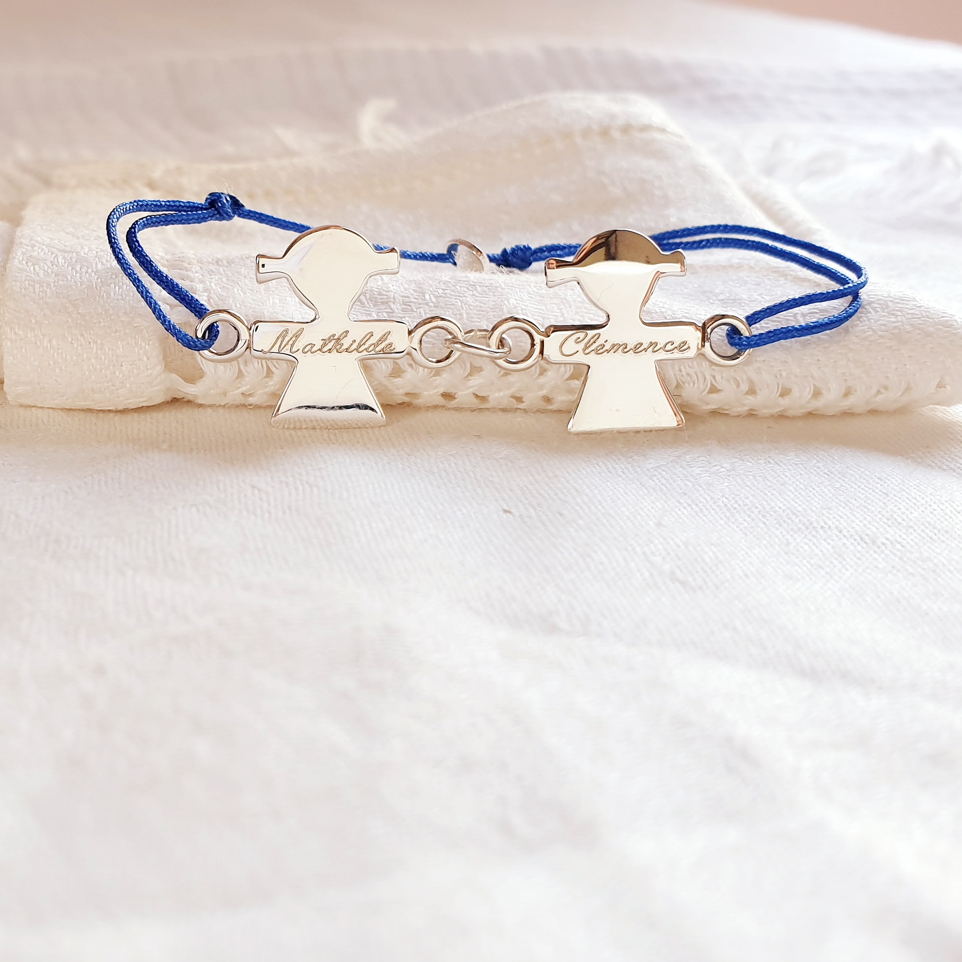 bracelet personnalise argent lettre