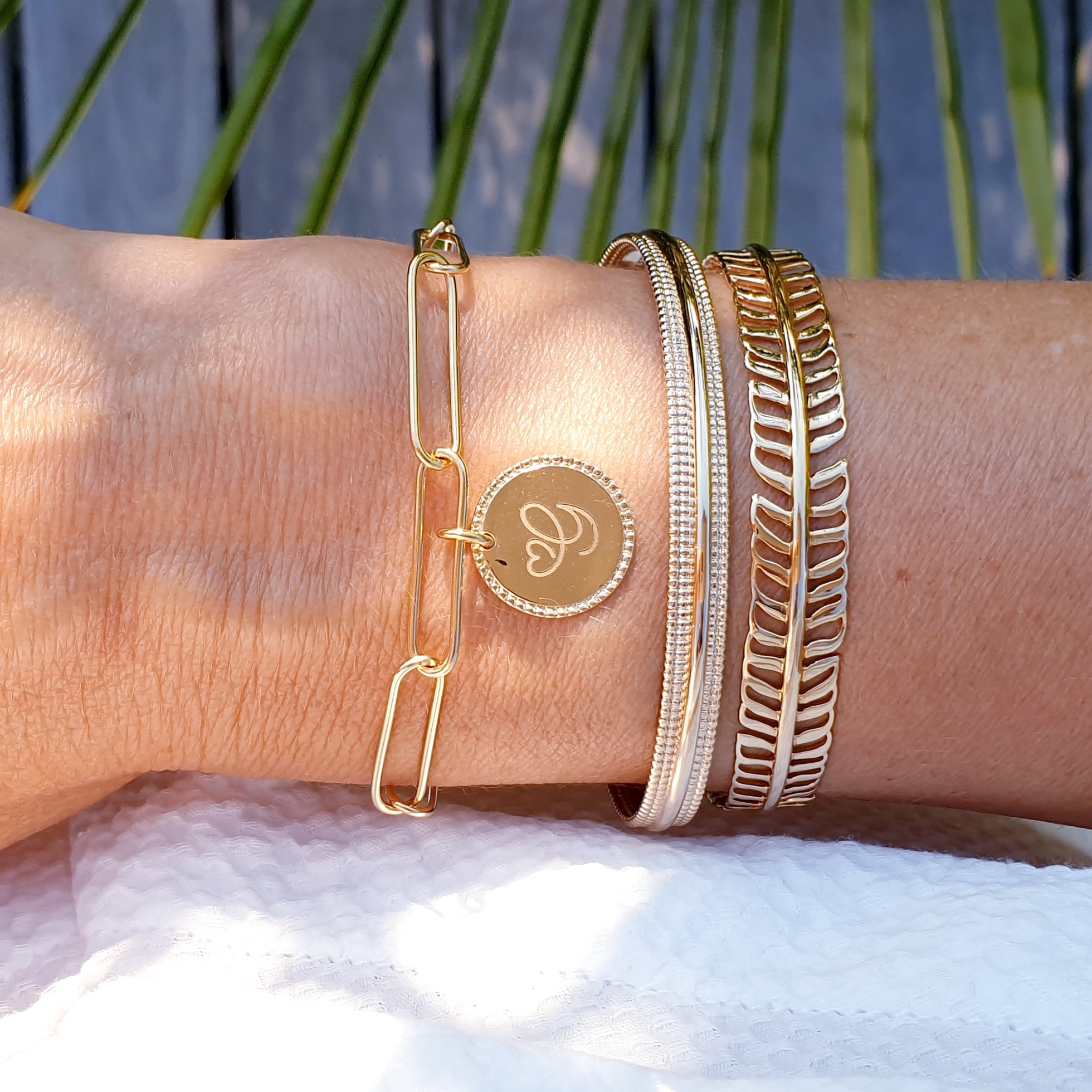 bracelet personnalise initiale