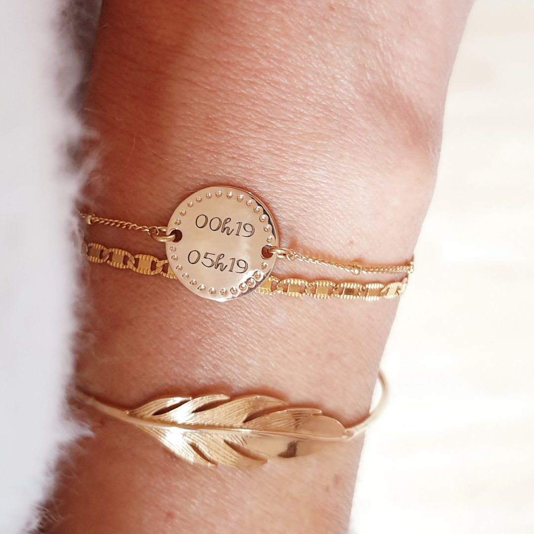bracelet personnalisable cadeau naissance femme delicate