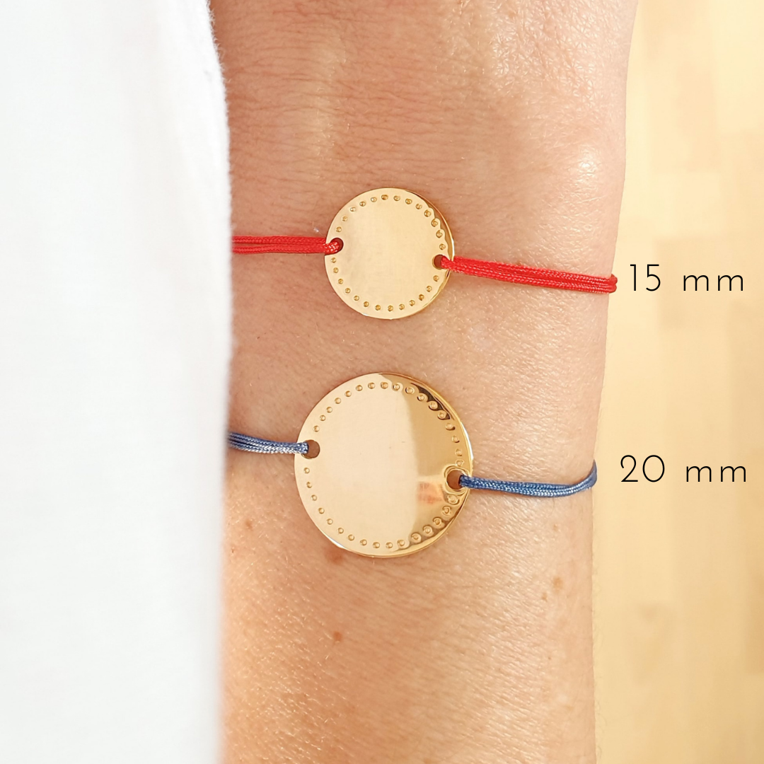 bracelet personnalisable petits points  cordon delicate