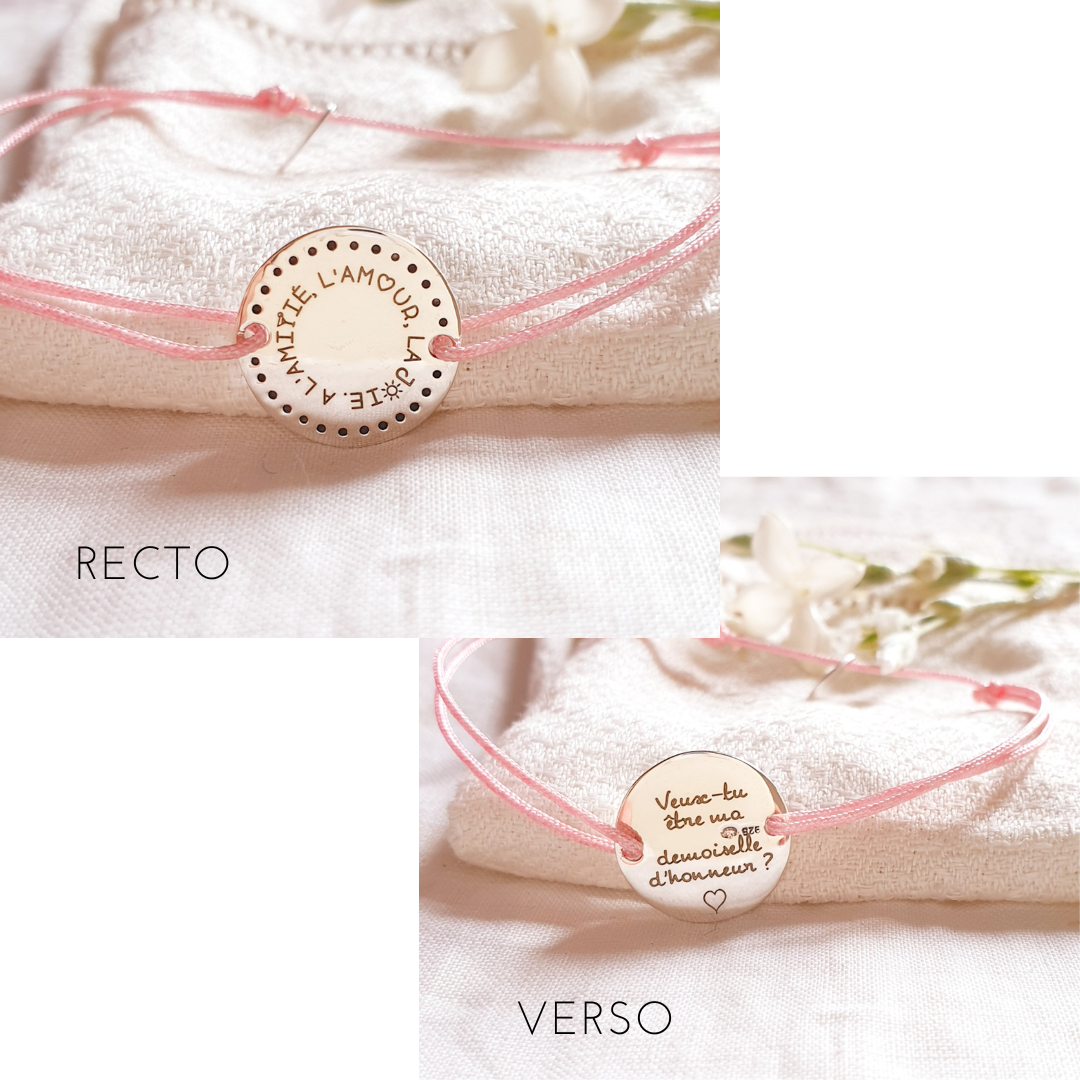 bracelet personnalise temoin demoiselle d honneur
