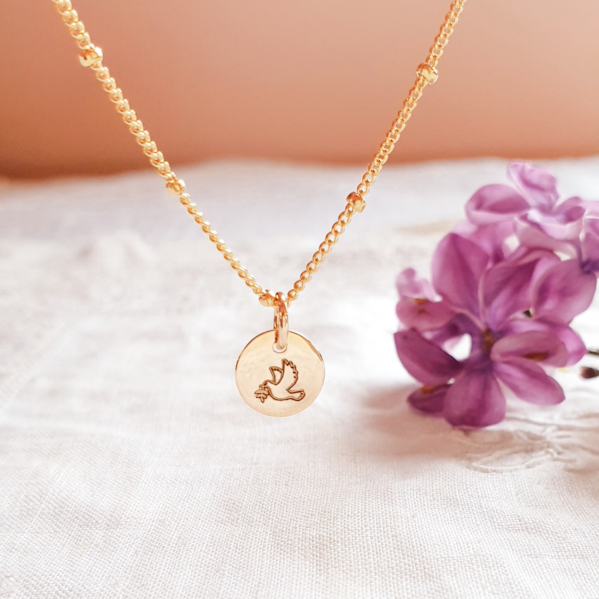collier enfant colombe