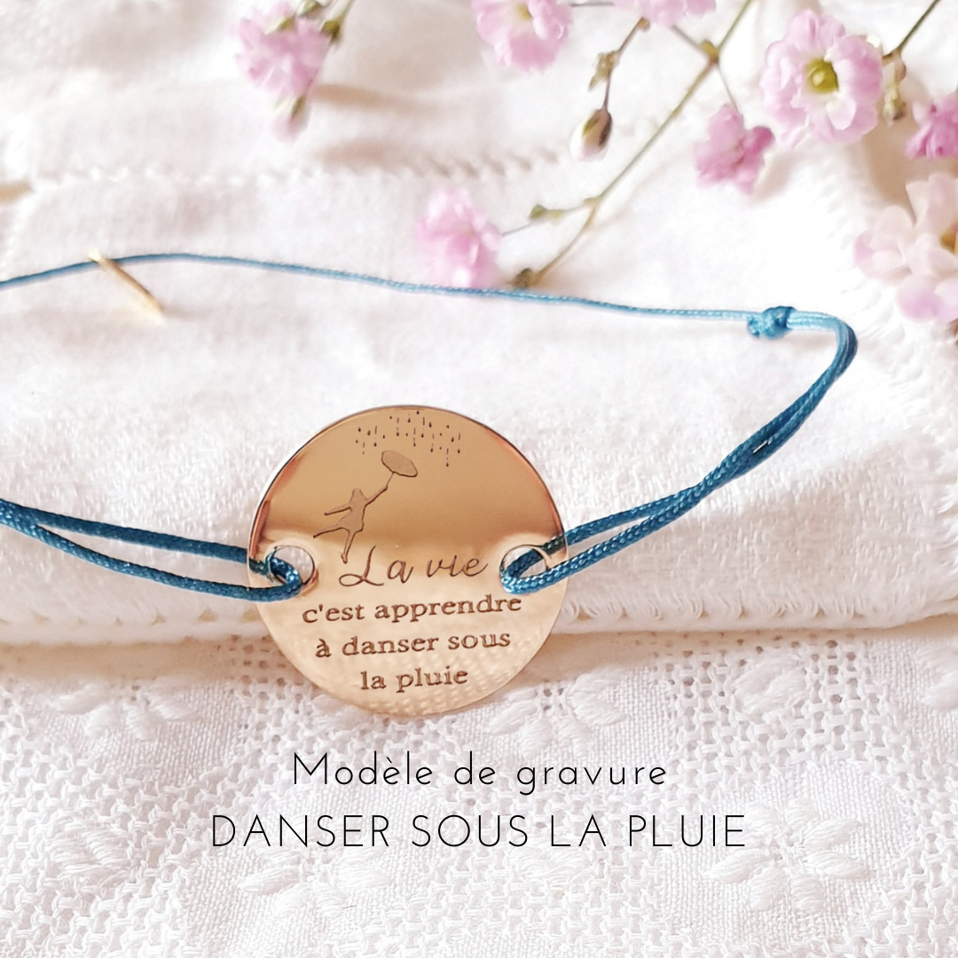 bracelet a message danser sous la pluie