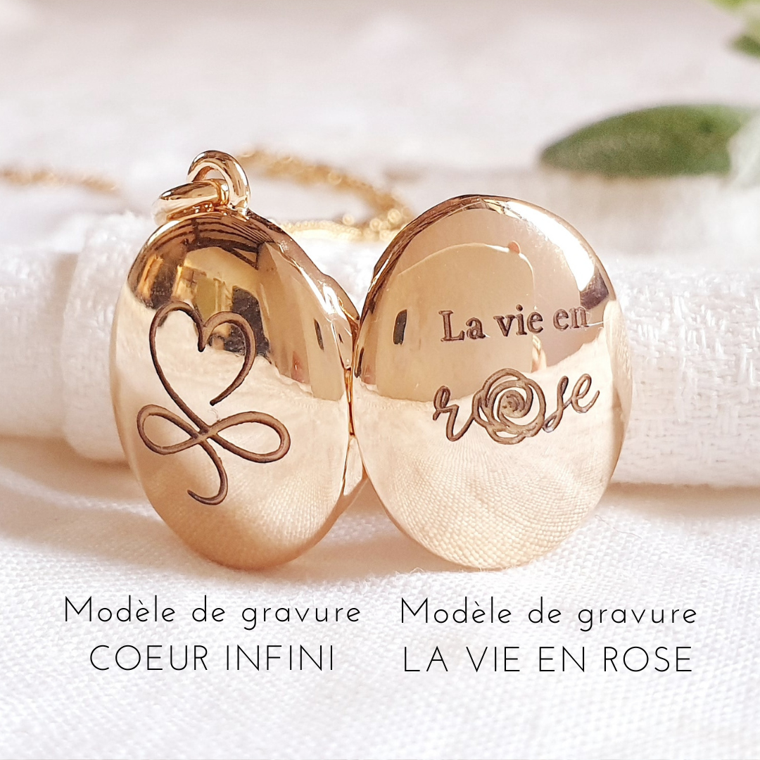 bijou la vie en rose coeur infini