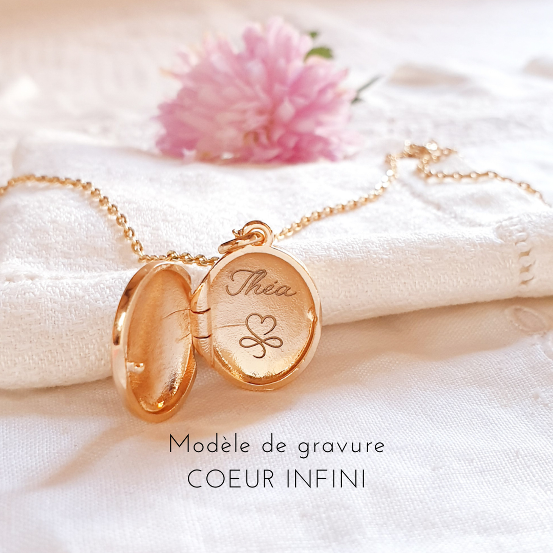 bijou fille personnalise medaillon prenom coeur
