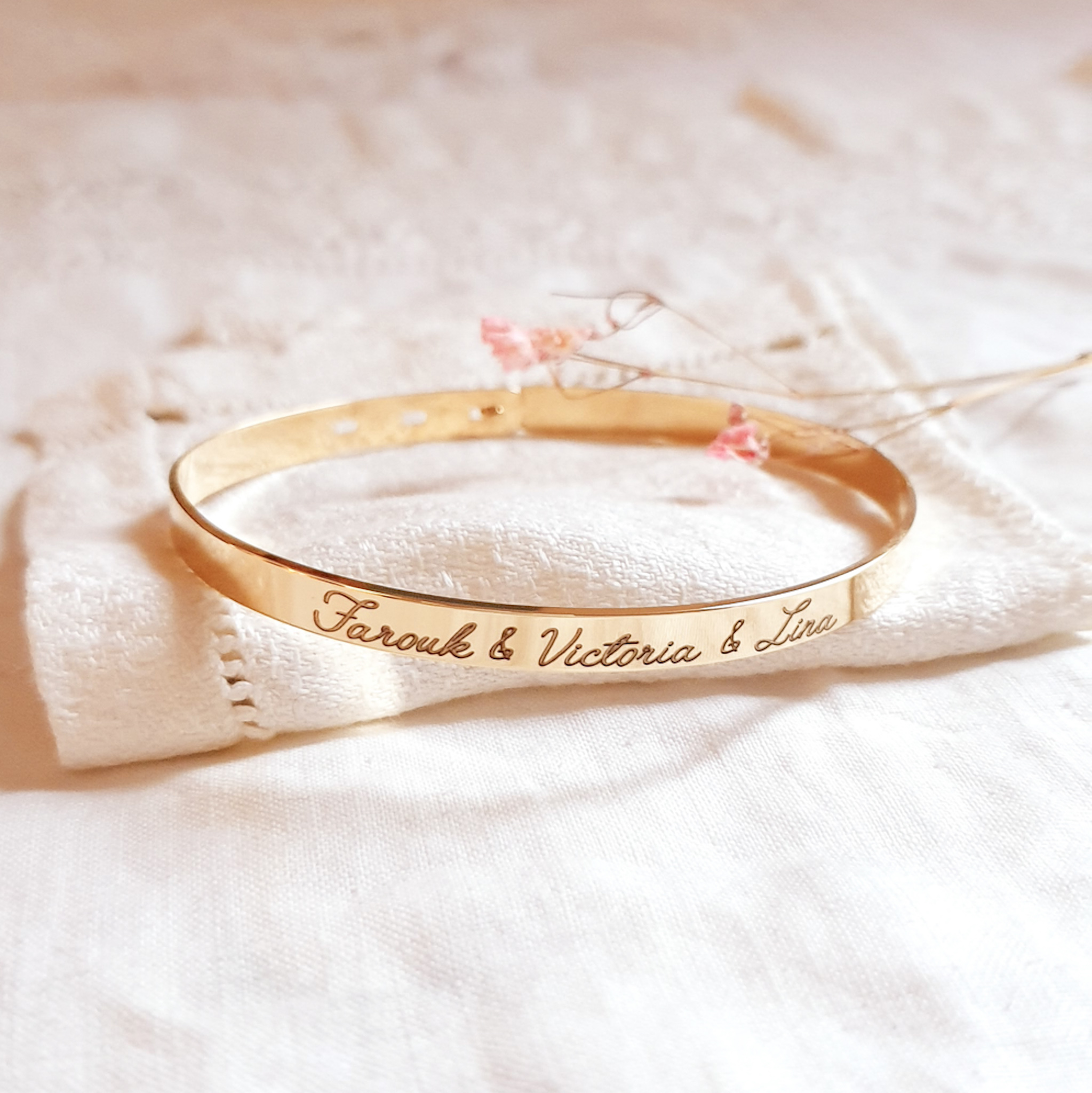 bracelet prenom jonc pour maman