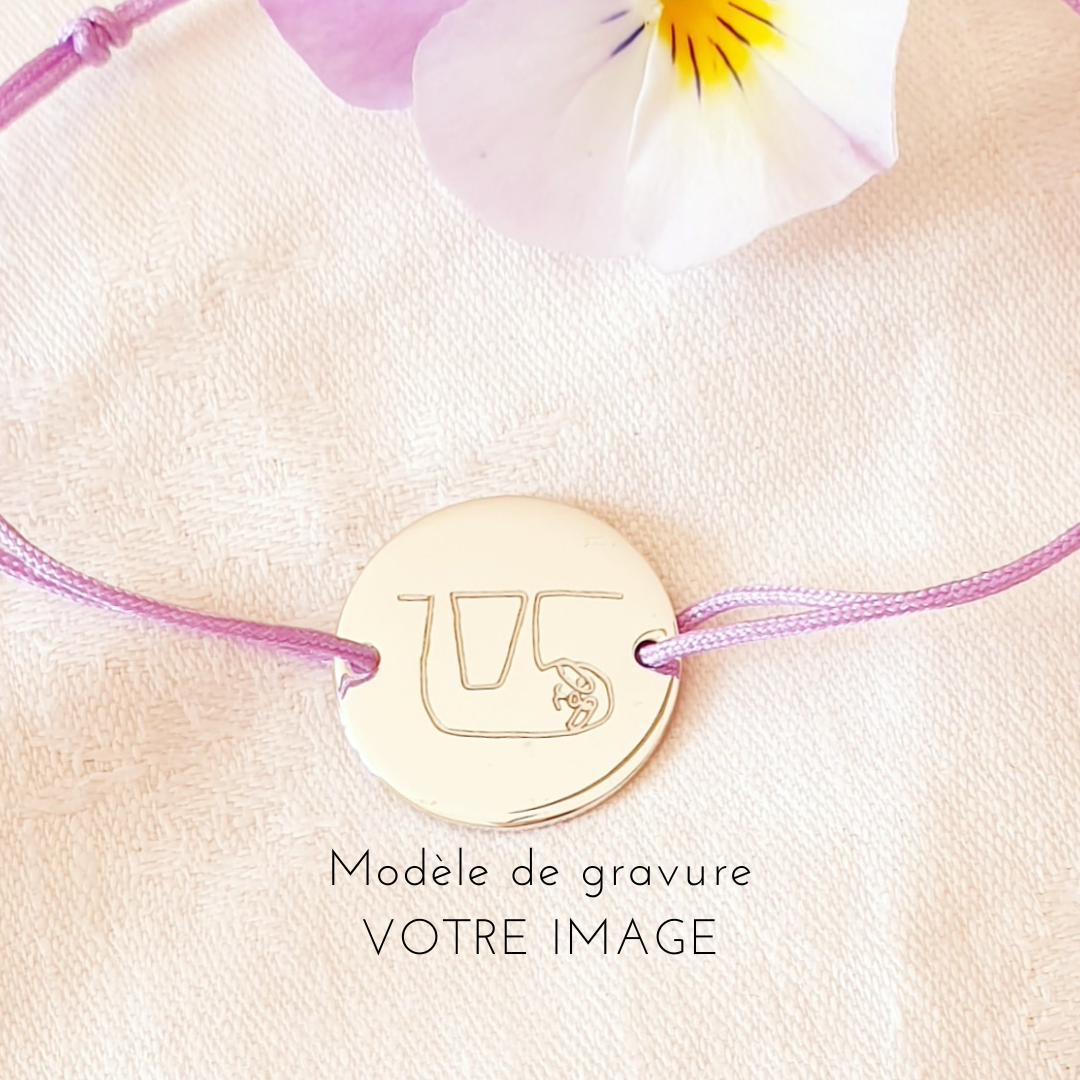 bracelet cordon dessin grave