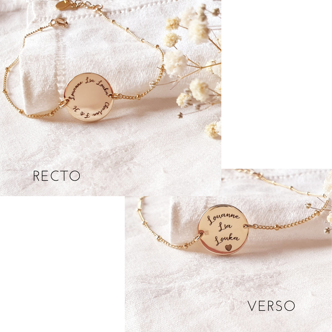 bracelet personnalise gravure en rond